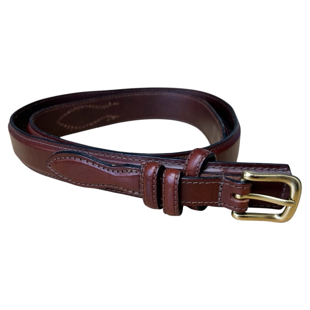 Stone Mountain Men's Brown Italian Leather Brass Buckle Belt Sz 36